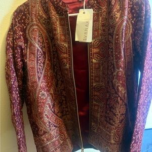 Women's Red and Gold Jacket medium